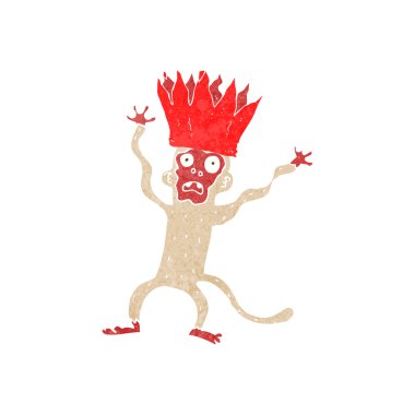karikatür ürkek monkey