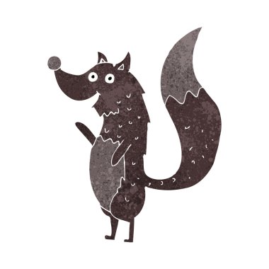 karikatür sallayarak kurt