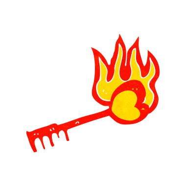 çizgi film kalp şekilli anahtar