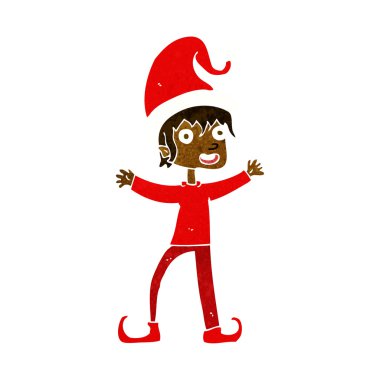 Çizgi film Noel elfini heyecanlandırdı.