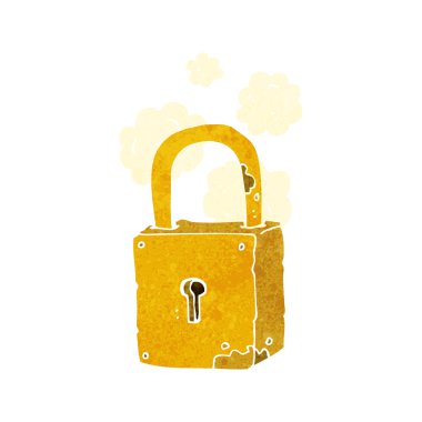 karikatür paslı kilit