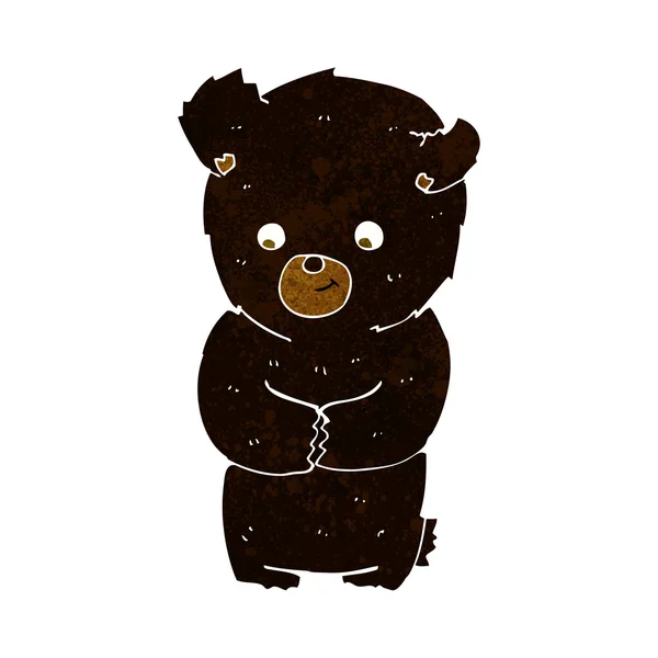 Cute cartoon black bear — Stock Vector