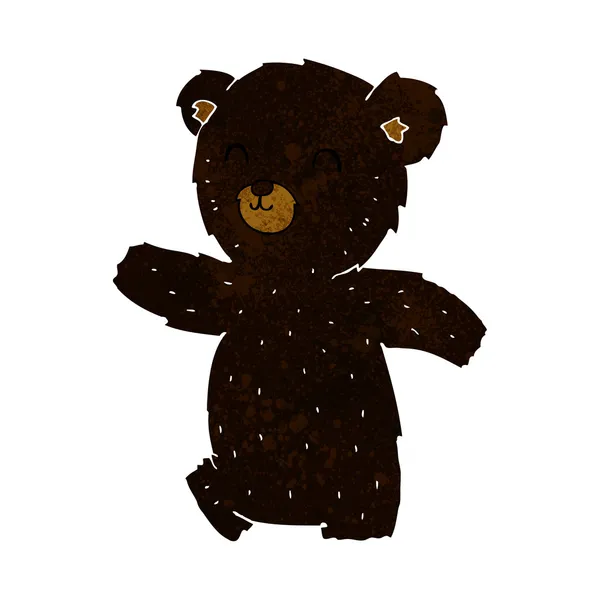 Roztomilý kreslený černý medvěd — Stockový vektor