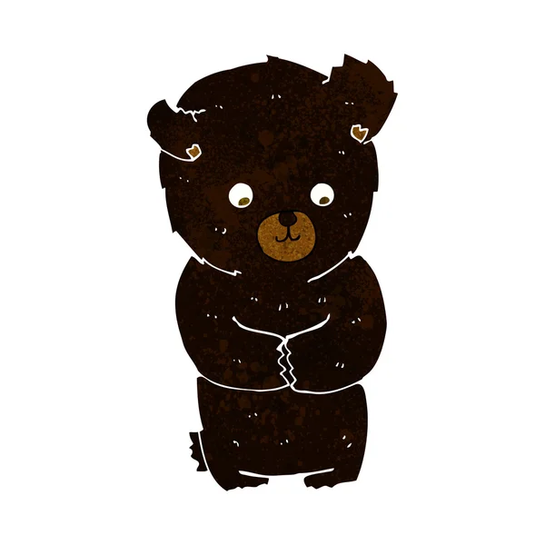 Słodkie kreskówki czarny niedźwiedź — Wektor stockowy