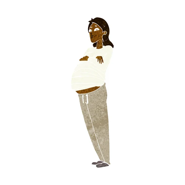 Karikatur schwangere Frau — Stockvektor