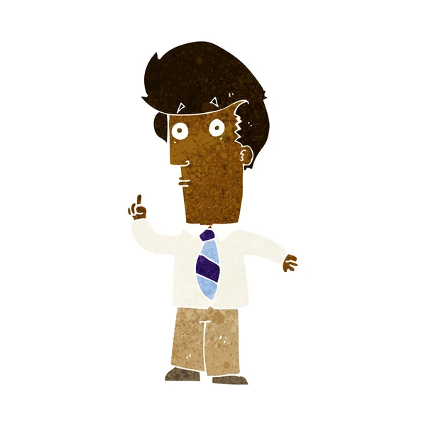 Cartoon man met vraag — Stockvector