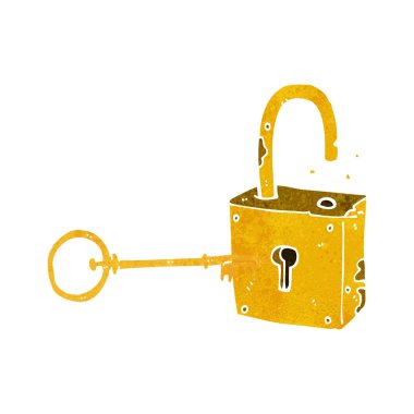 caroon paslı eski asma kilit