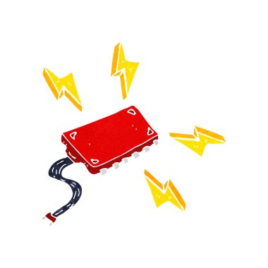 karikatür bilgisayar çipi