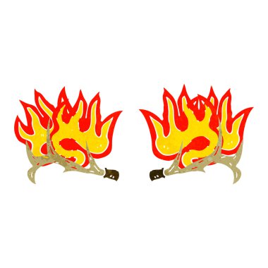 flaming çizgi film boynuzları