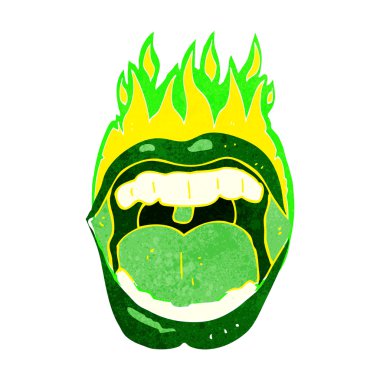 Cadılar Bayramı ağzı cartoon