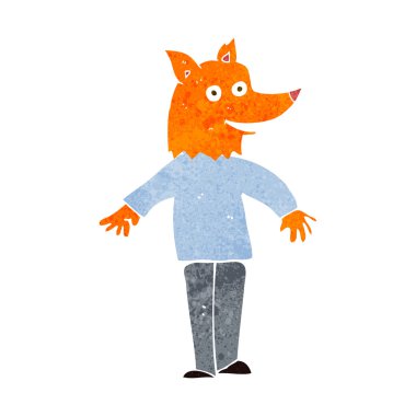 çizgi film mutlu tilki adam