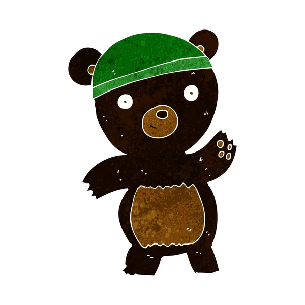 Schattig cartoon zwarte beer — Stockvector