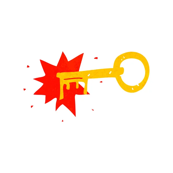 Tecknad gamla nyckel — Stock vektor