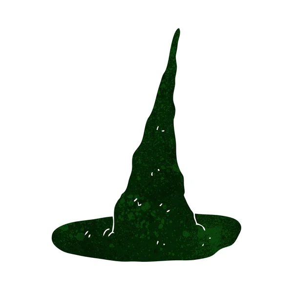 Chapeau de sorcière effrayant dessin animé — Image vectorielle