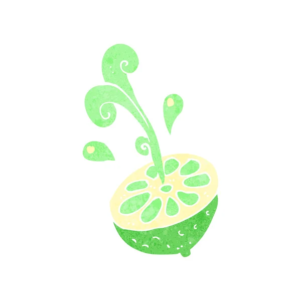 Dessin animé citron vert frais — Image vectorielle