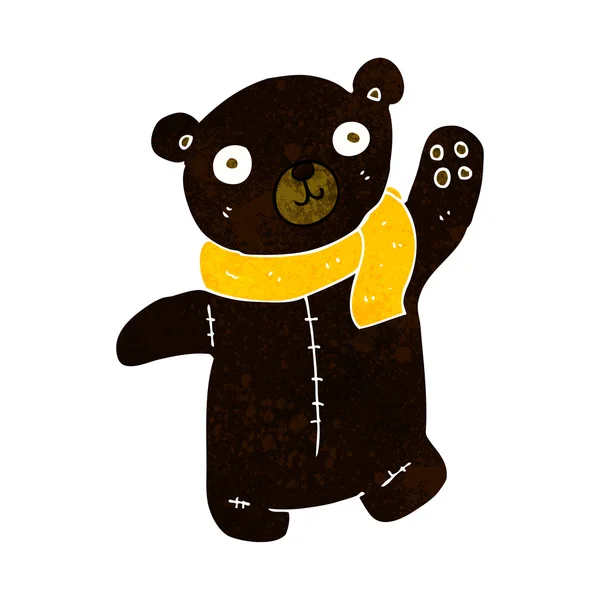 Niedlicher Cartoon schwarzer Teddybär — Stockvektor