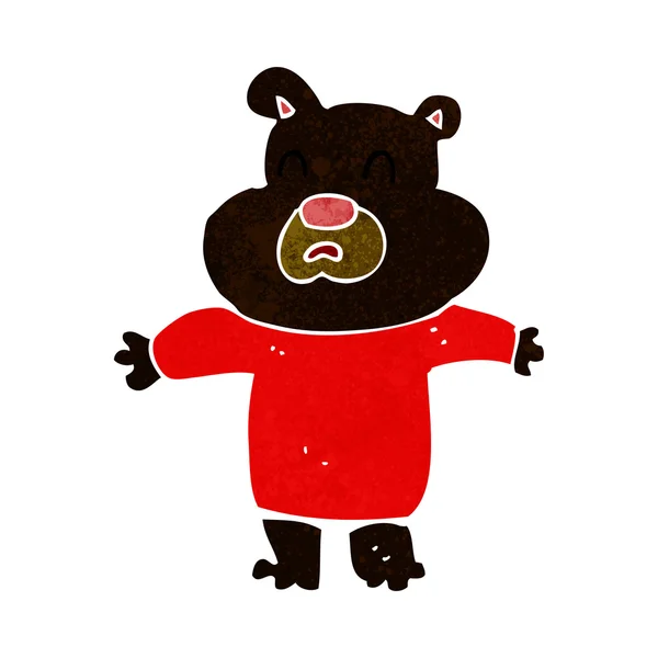 불행 한 만화 곰 — 스톡 벡터