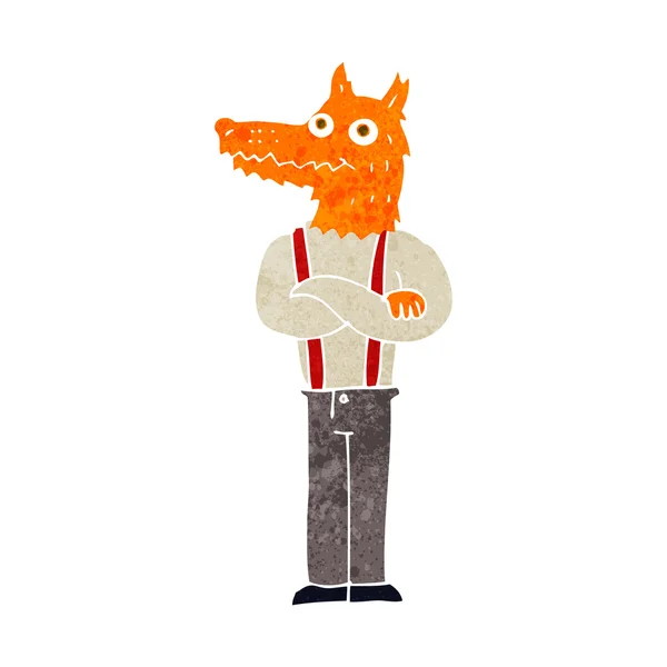 Kreslené vtipné fox — Stockový vektor