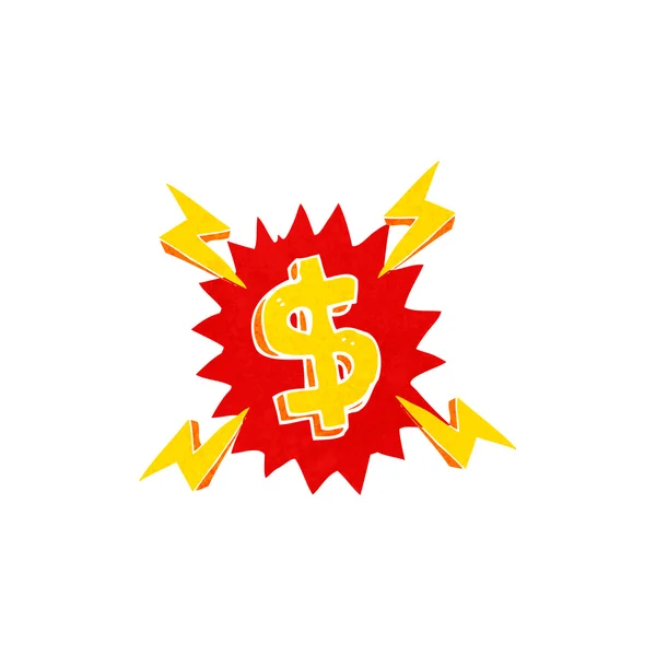 Symbol dolaru kreslený — Stockový vektor