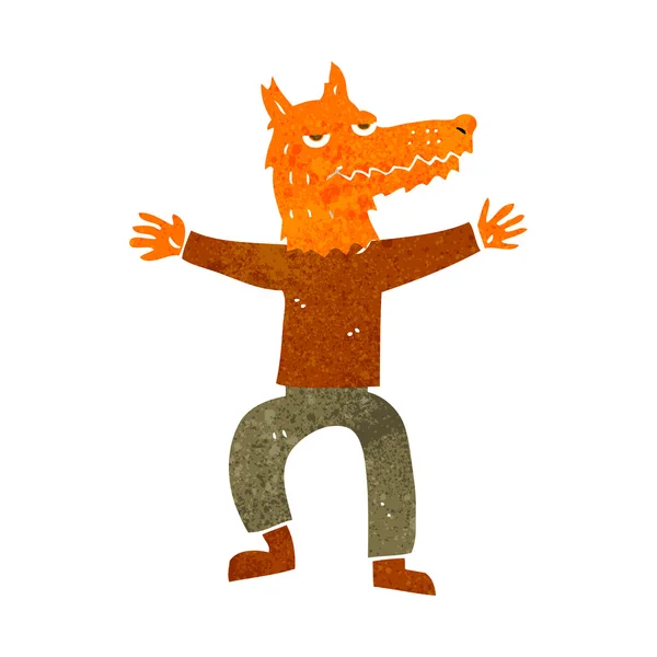 Cartoon fox man — Stockvector