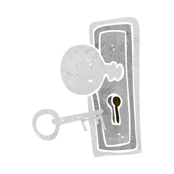 Tecknad nyckel och nyckelhål — Stock vektor