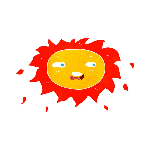 Dessin animé triste soleil — Image vectorielle