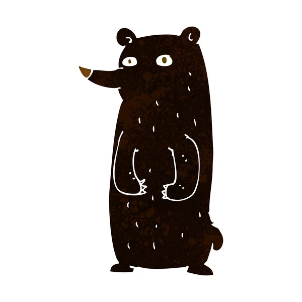 Αστεία καρτούν μαύρη αρκούδα — Διανυσματικό Αρχείο