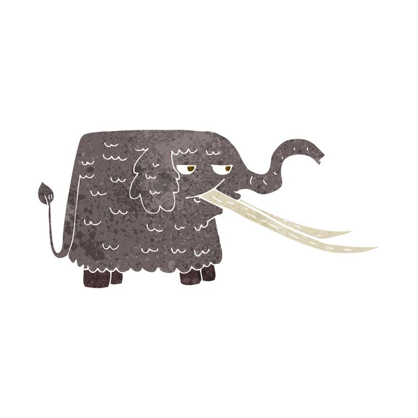 Mamut lanudo de dibujos animados — Vector de stock