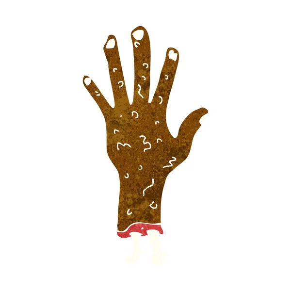 Gross zombie hand cartoon — Stock Vector