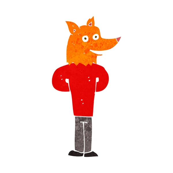 Kreslený fox muž — Stockový vektor