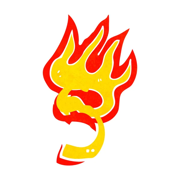 Cartoon flaming letter — Stock Vector