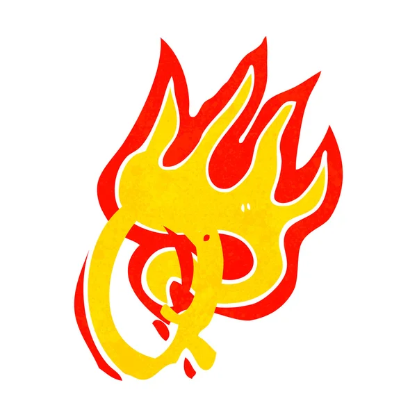 Desene animate flaming scrisoare — Vector de stoc