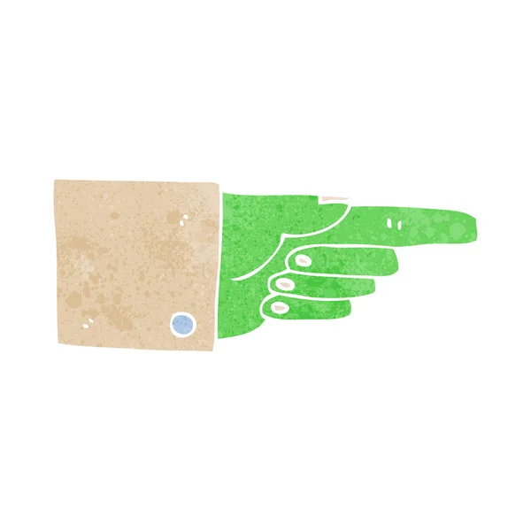 Cartoon wijzend zombie hand — Stockvector