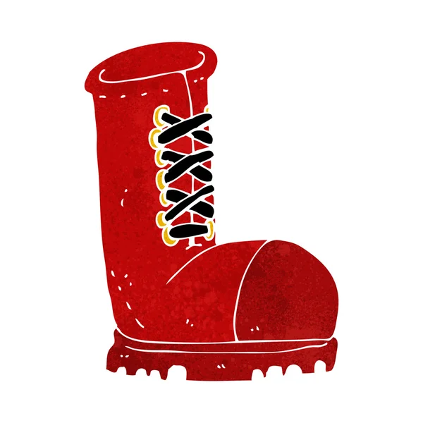 Cartoon old work boot — Stock Vector