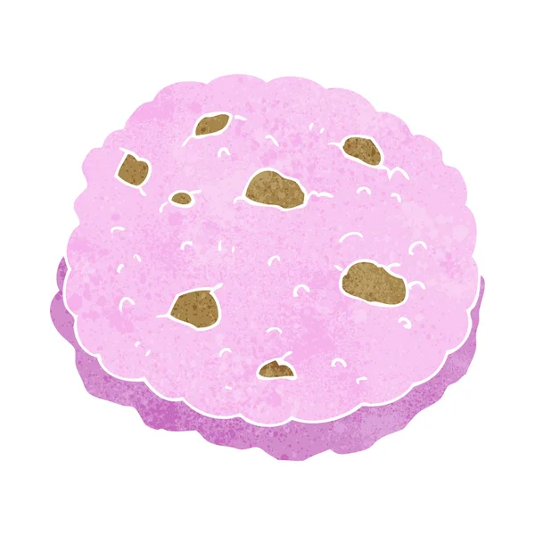 Desenho animado de biscoito rosa — Vetor de Stock