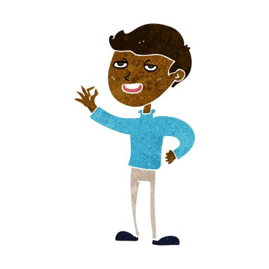 Çizgi filmci mükemmel bir jest yapıyor.