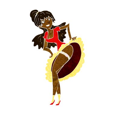 karikatür flamenko dansçısı