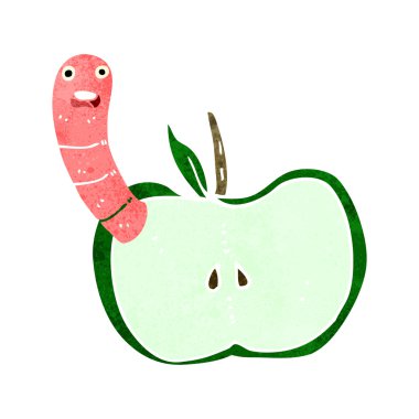 solucanlı çizgi film elması