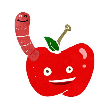 solucanlı çizgi film elması