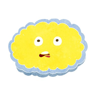 Şok olmuş karikatür bulut surat