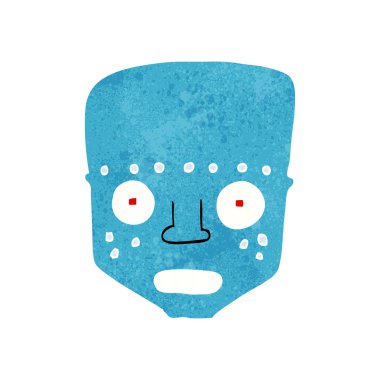 Cartoon robot baş