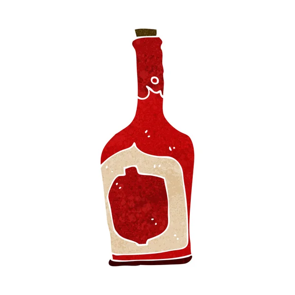 Botella de ron de dibujos animados — Vector de stock