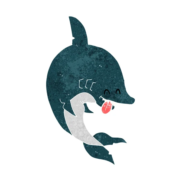 Tubarão engraçado dos desenhos animados — Vetor de Stock