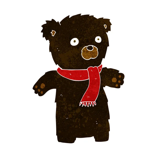 Desenho animado bonito urso preto — Vetor de Stock