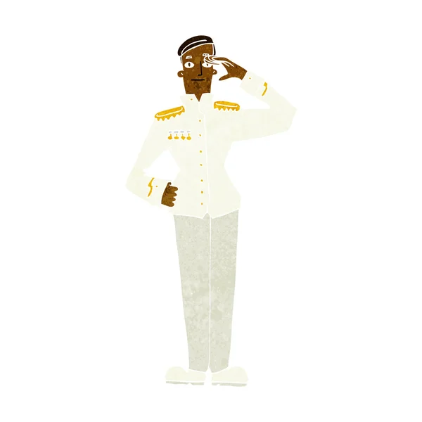 Cartoon militaire man in uniform jurk — Stockvector