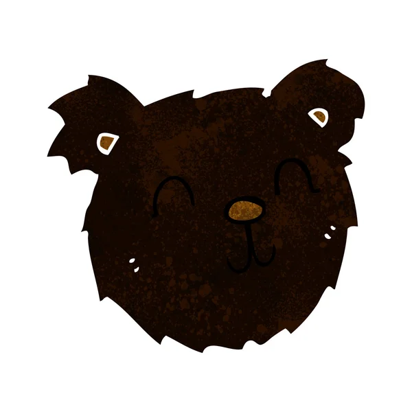 Happy black bear karikatu — Stockový vektor