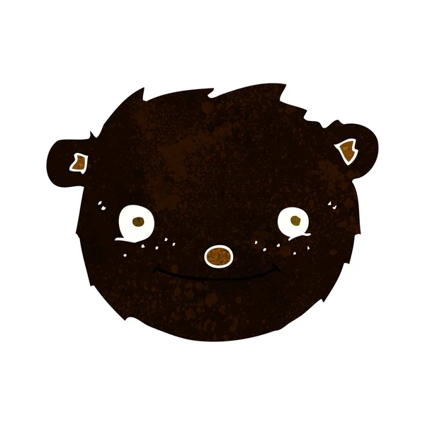 Dibujos animados negro oso cabeza — Vector de stock