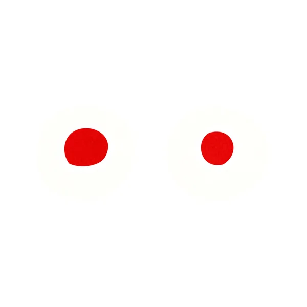 Kreslený červené oči — Stockový vektor
