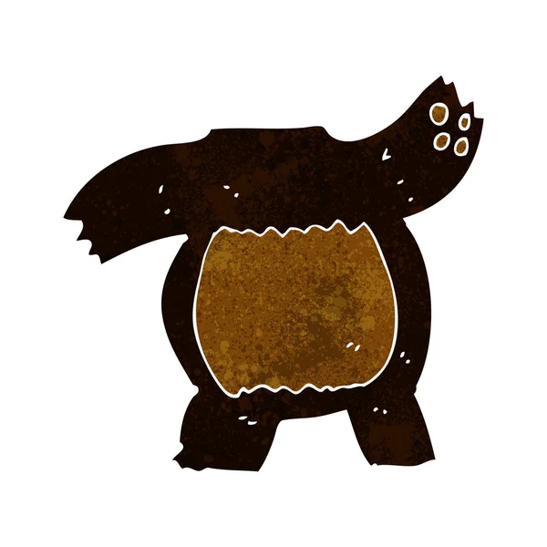Cuerpo de oso negro de dibujos animados (mezclar y combinar o añadir fotos propias ) — Archivo Imágenes Vectoriales