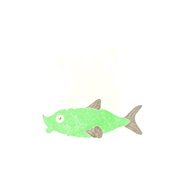 Peixe fedorento de desenhos animados — Vetor de Stock